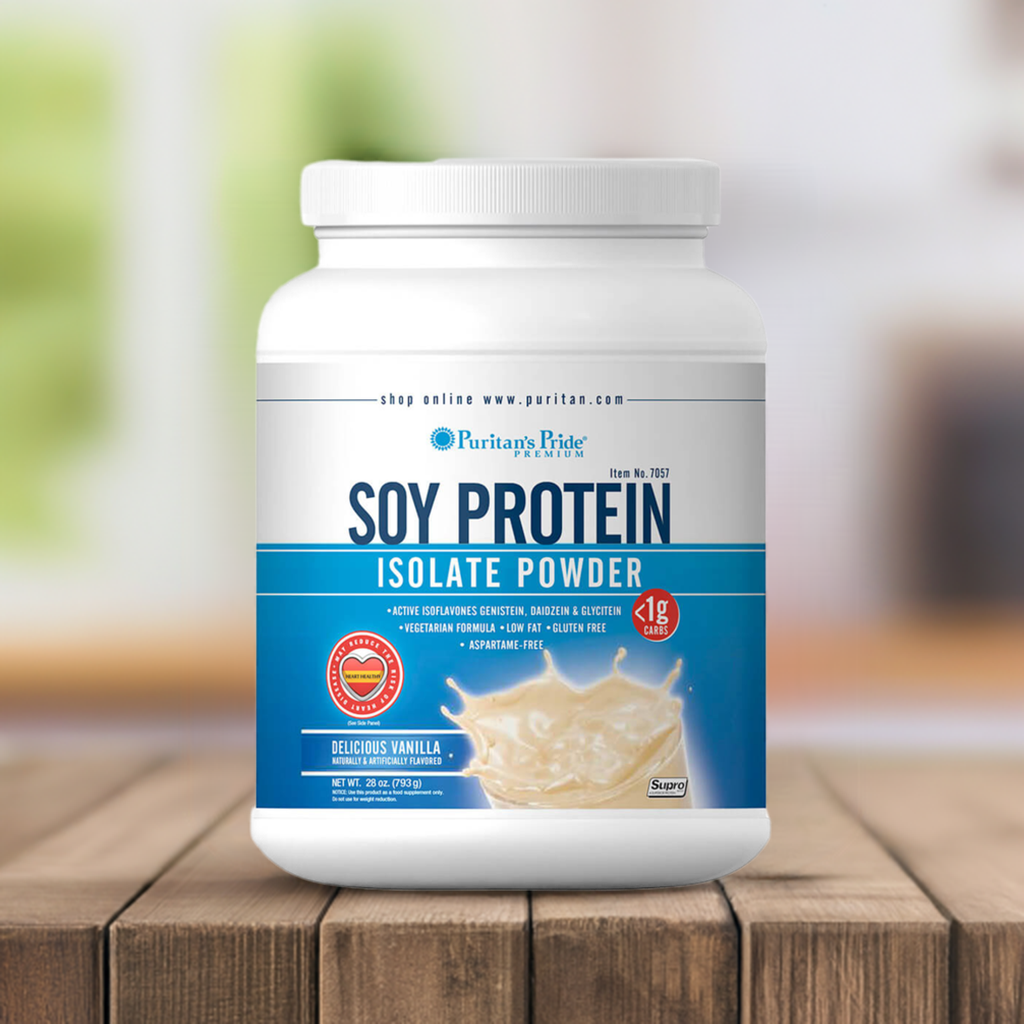 Proteína de Soya Puritan’s Pride – Proteína vegetal pura - Vainilla – 500 g