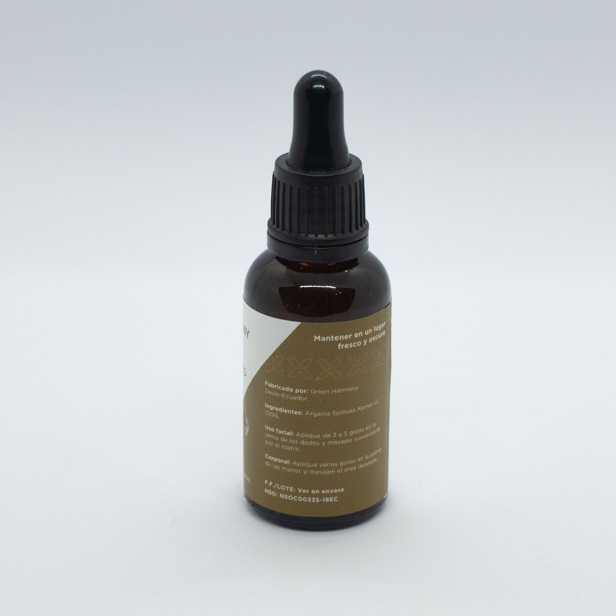 Aceite de argan green harmony reverso